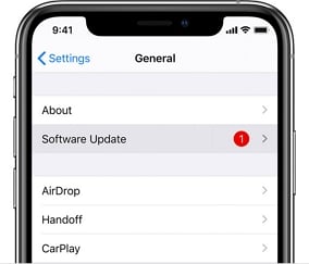 Actualizar el iOS a lo último