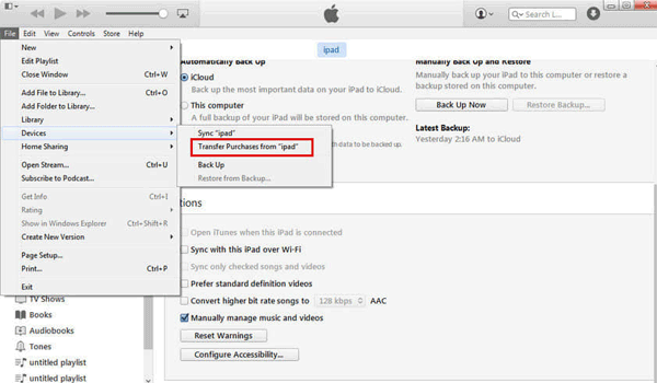 Cómo obtener videos de iPad a Mac con iTunes