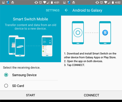 Conecte teléfonos con Smart Switch