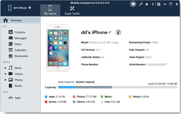 Ejecute Mobikin Doctor para iOS Mac