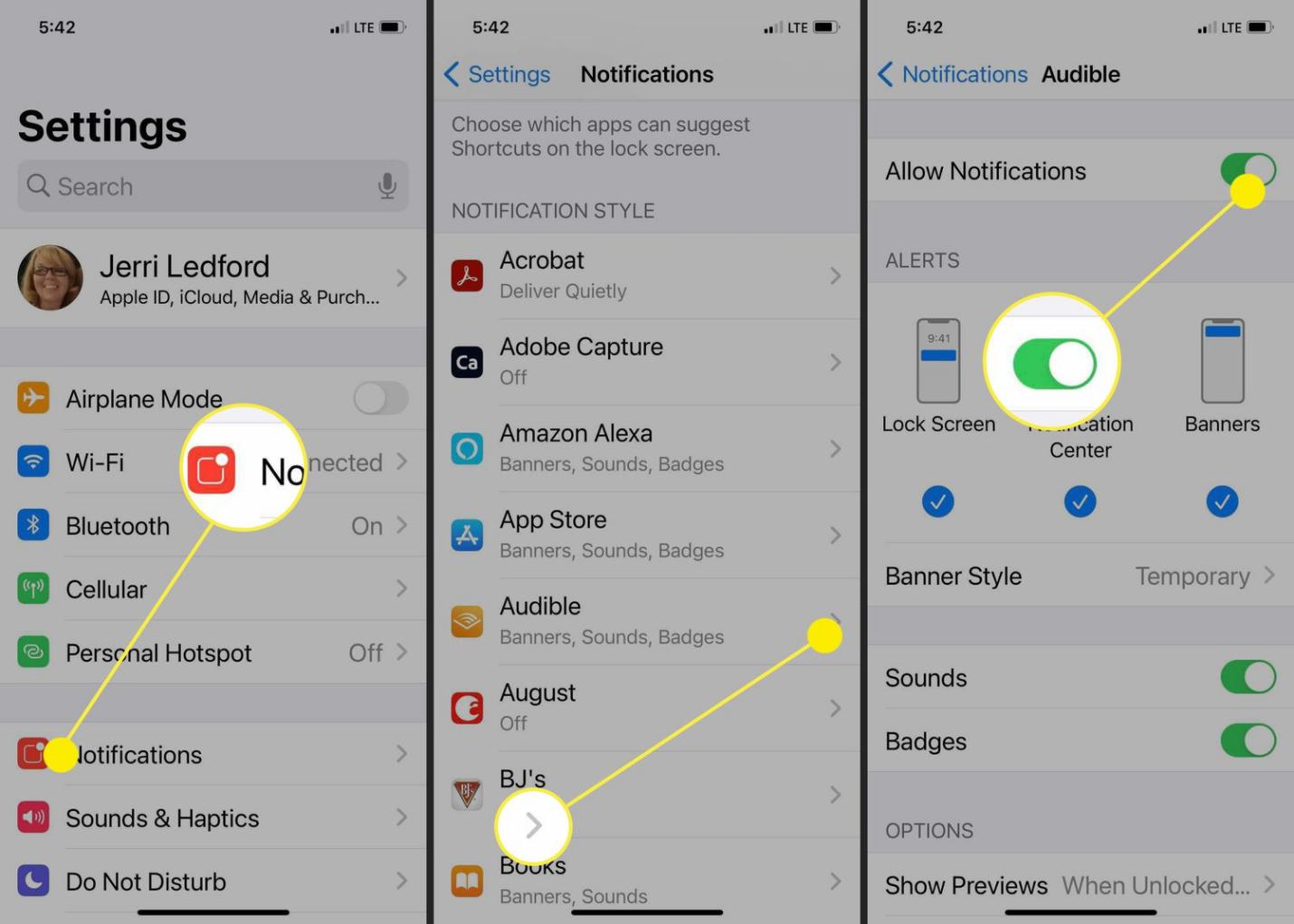 Gestionar las notificaciones push