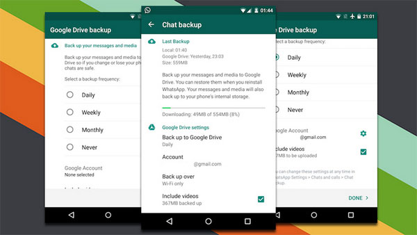 Cómo transferir los mensajes de WhatsApp de Samsung a Huawei a través de Google Drive