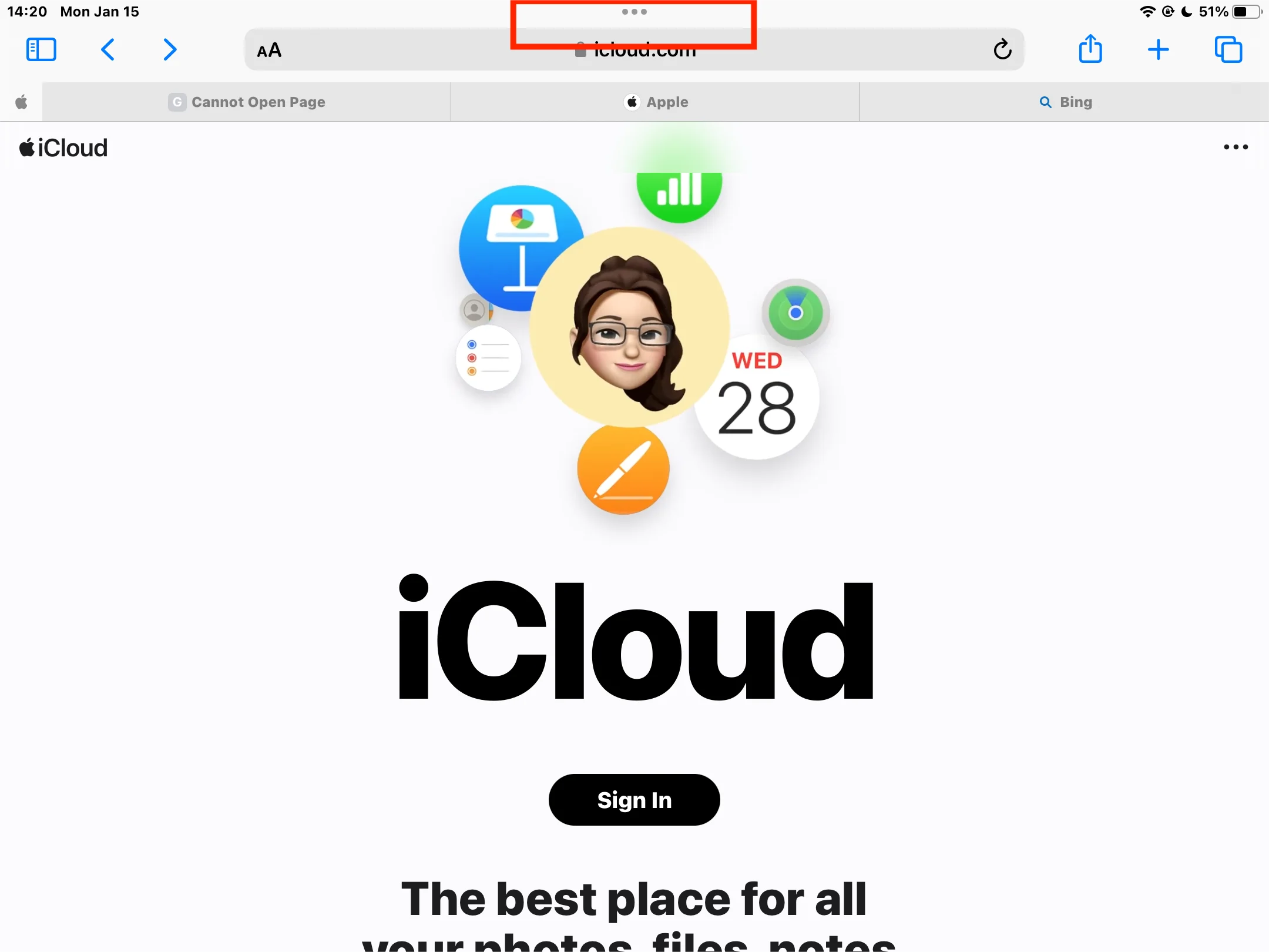 Icono de múltiples tareas en iPad