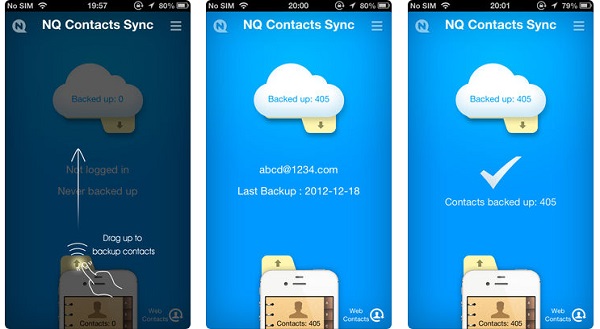 sincronización de contactos de NQ