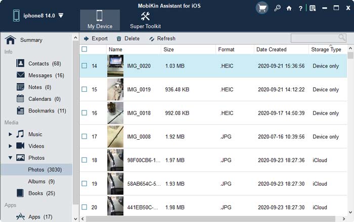 Administrar datos de iOS con asistente para iOS
