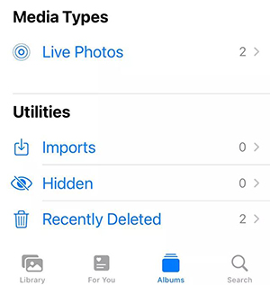 carpeta de fotos eliminada recientemente iPhone