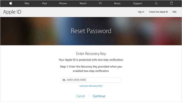   Cómo encontrar la contraseña de ID de Apple a través de la clave de recuperación