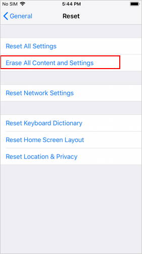 Borrar todo el contenido y la configuración en iPhone - 3
