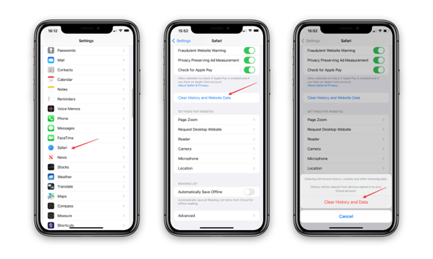 Eliminar los datos de caché de Safari