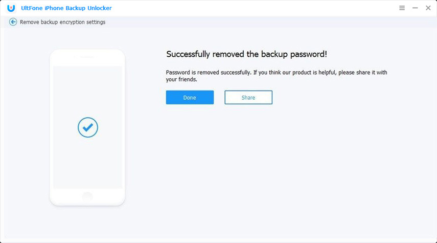 Elimine la configuración de cifrado de copia de seguridad del iPhone con éxito