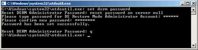 Restablecer el servidor de contraseñas DSRM 2016