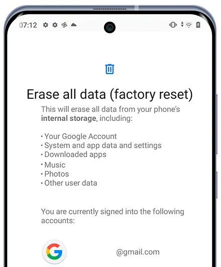 borrar todos los datos en ZTE