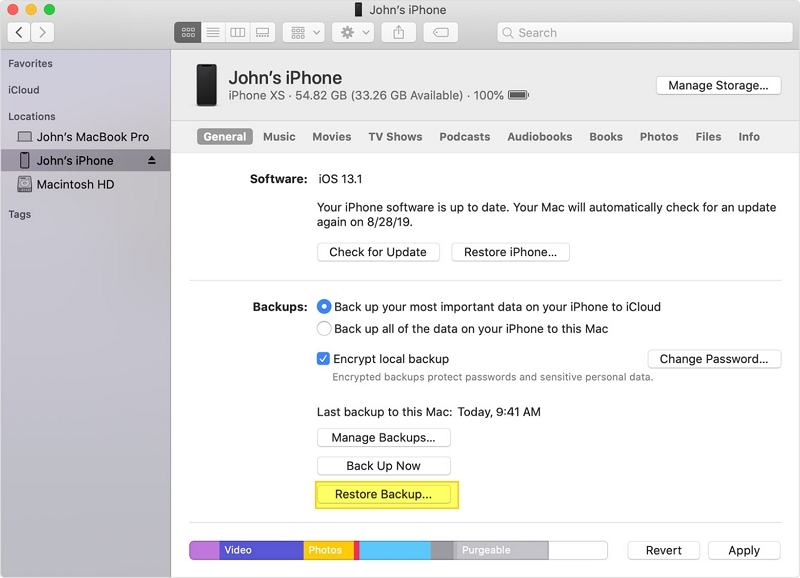 Diferencia entre restaurar la copia de seguridad y restaurar iPhone