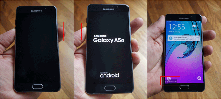 Eliminar aplicaciones en Android después de ingresar al modo seguro