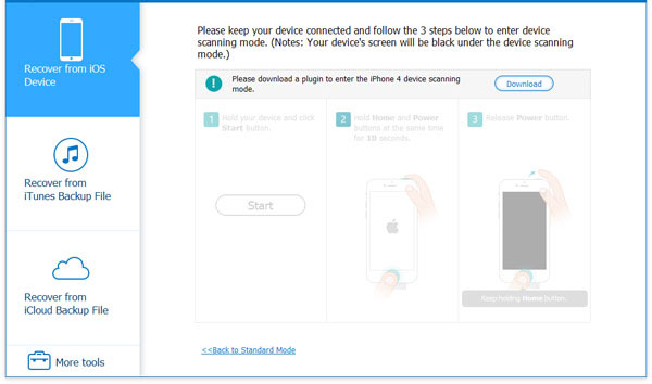 Recuperarse del dispositivo iOS