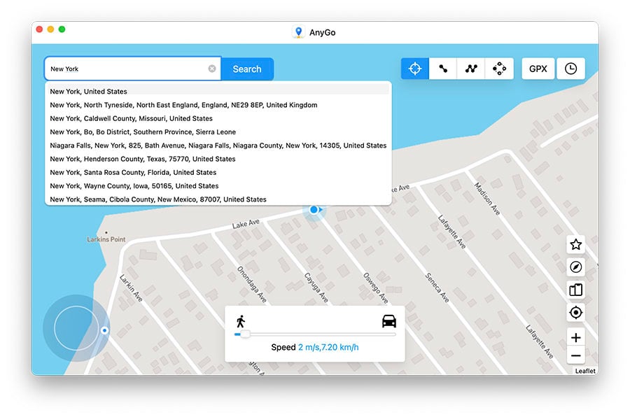 Geo-ubicación paro anygo