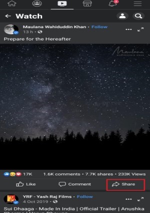 Cómo compartir un video de Facebook a WhatsApp