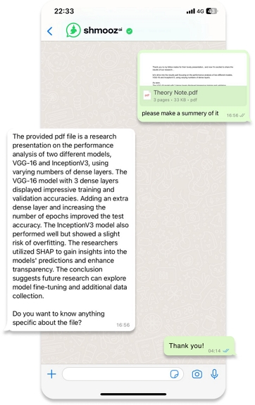 shmoozai whatsapp