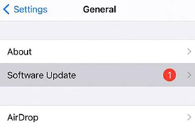 Actualización de software iOS17