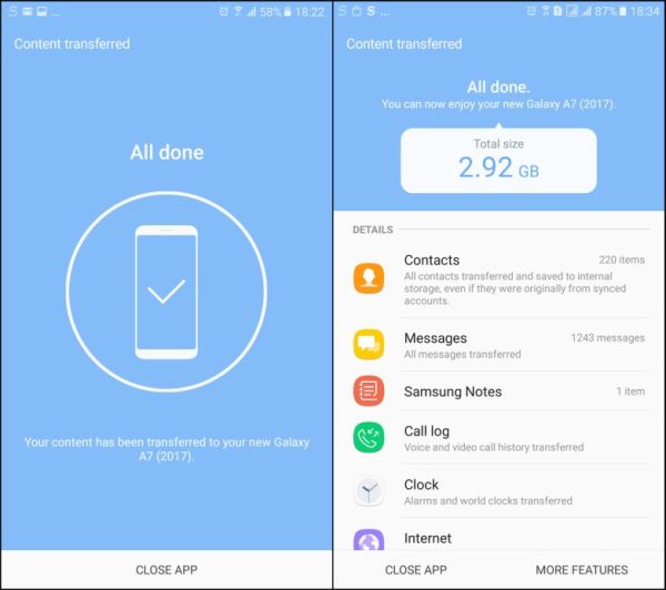 Cómo transferir archivos de tableta a tableta con Smart Switch