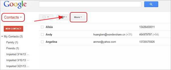 Sync iPhone Contactos a Android a través de Gmail