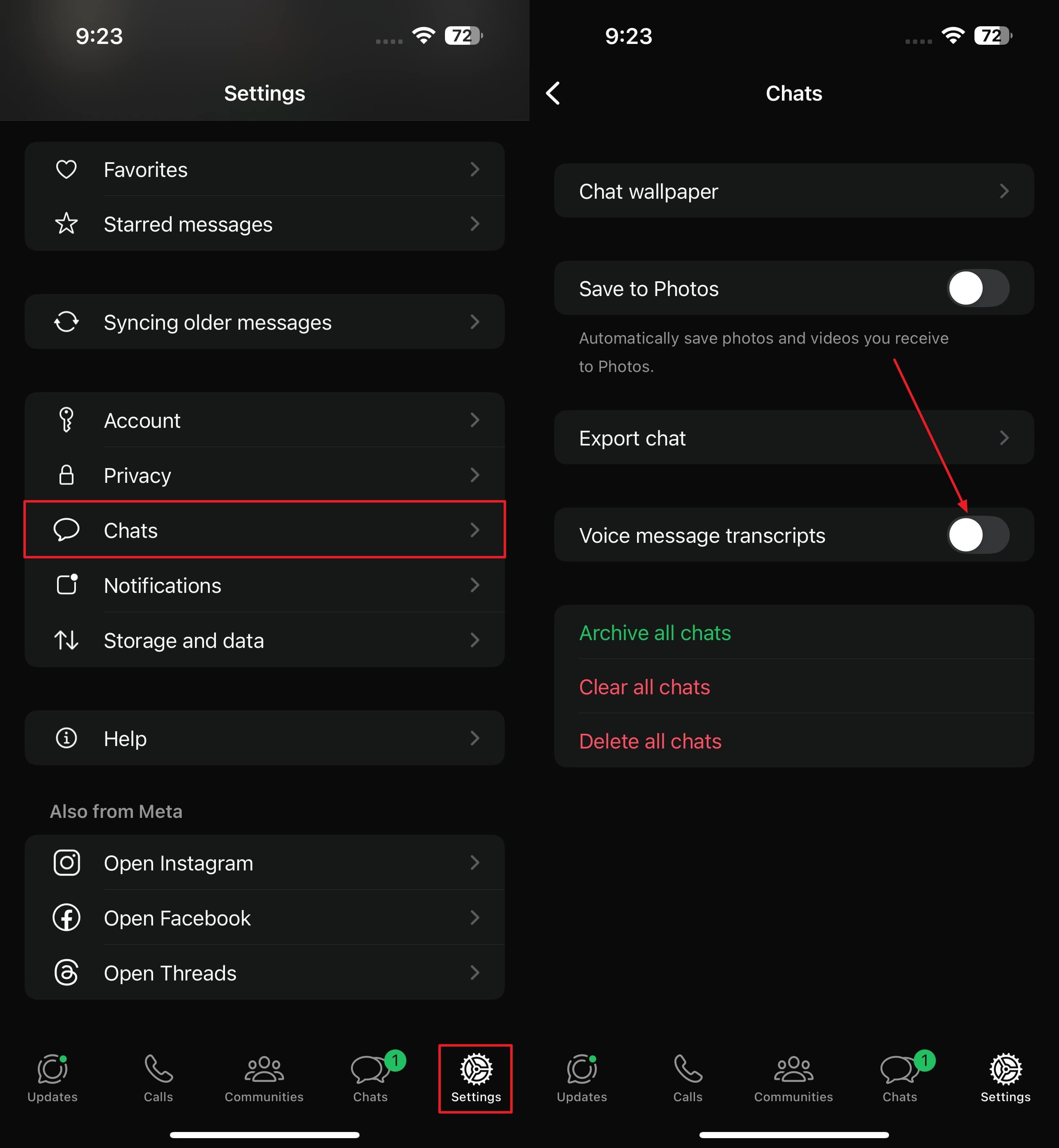 Habilitar transcripciones de mensajes de voz iPhone