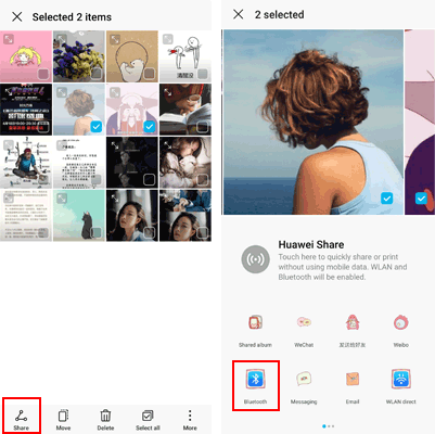 Cómo transferir datos de Huawei a Huawei por Bluetooth