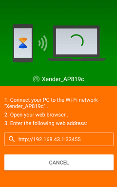 Cómo enviar archivo de la computadora portátil a móvil con Xender