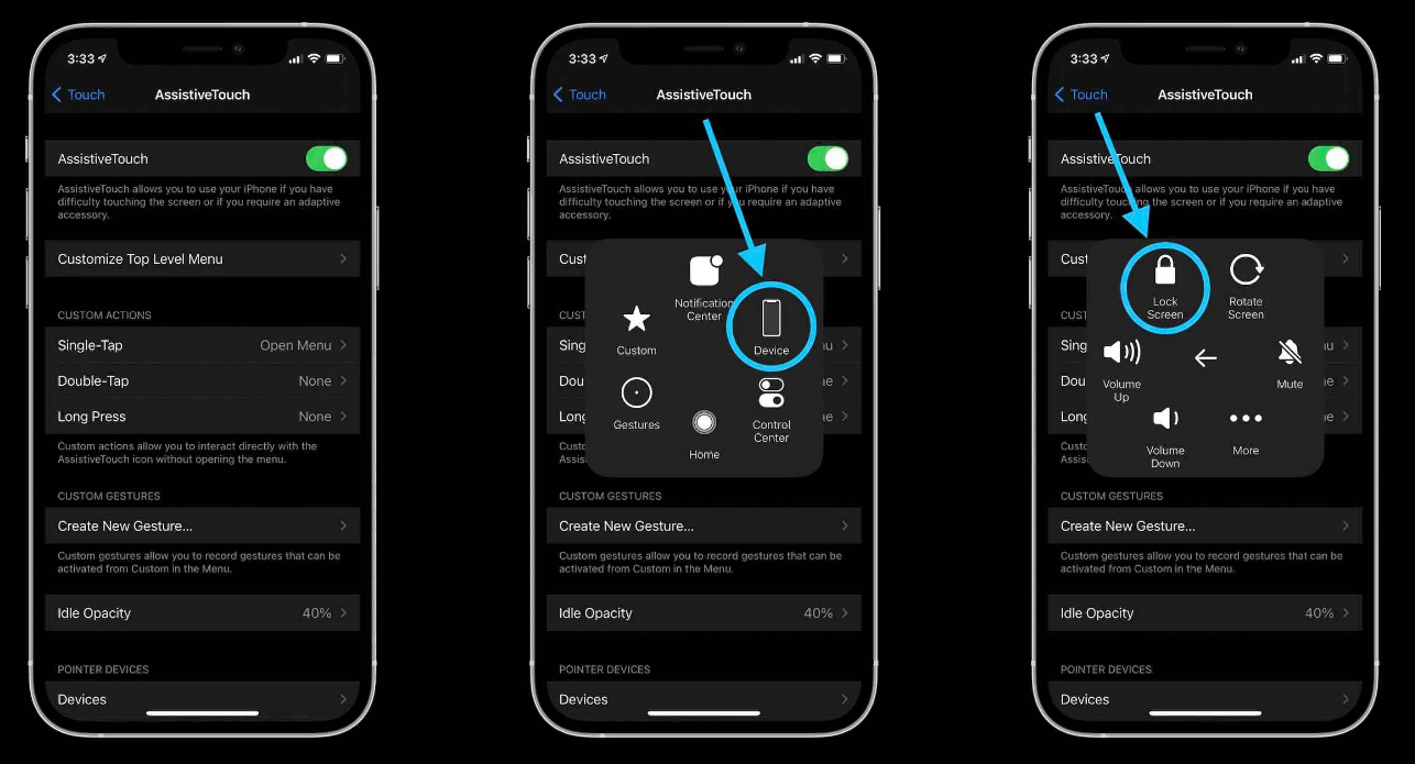 Apague el iPhone 12 a través de ASHISTIVETOUT