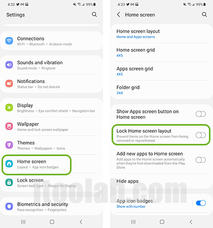 Desbloquee el diseño de la pantalla de inicio en Samsung