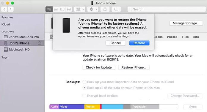 Desbloquee el iPhone 15 con iTunes