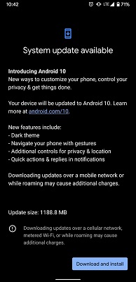 Actualizar el software de Android