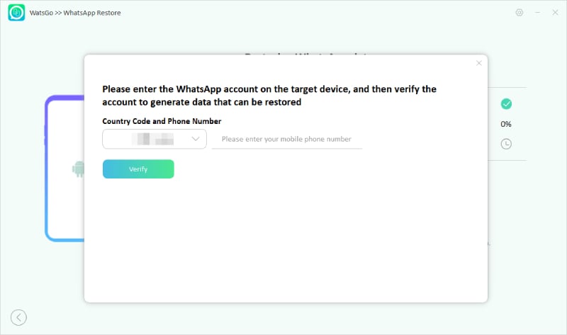 Verificar la restauración de la copia de seguridad de WhatsApp