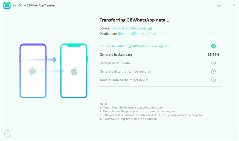 Comience a transferir gbwhatsapp