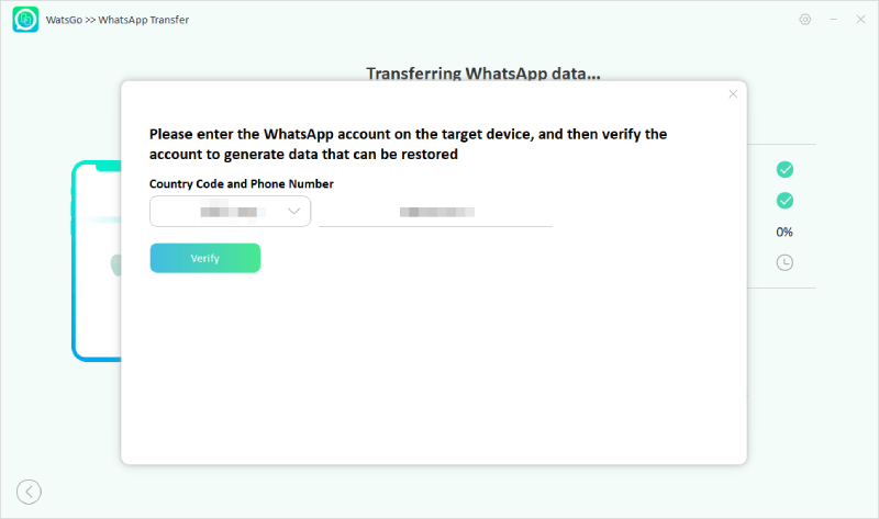 Guía de Watsgo - Verificar la cuenta de WhatsApp