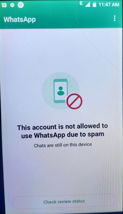 La cuenta de WhatsApp no ​​puede usar
