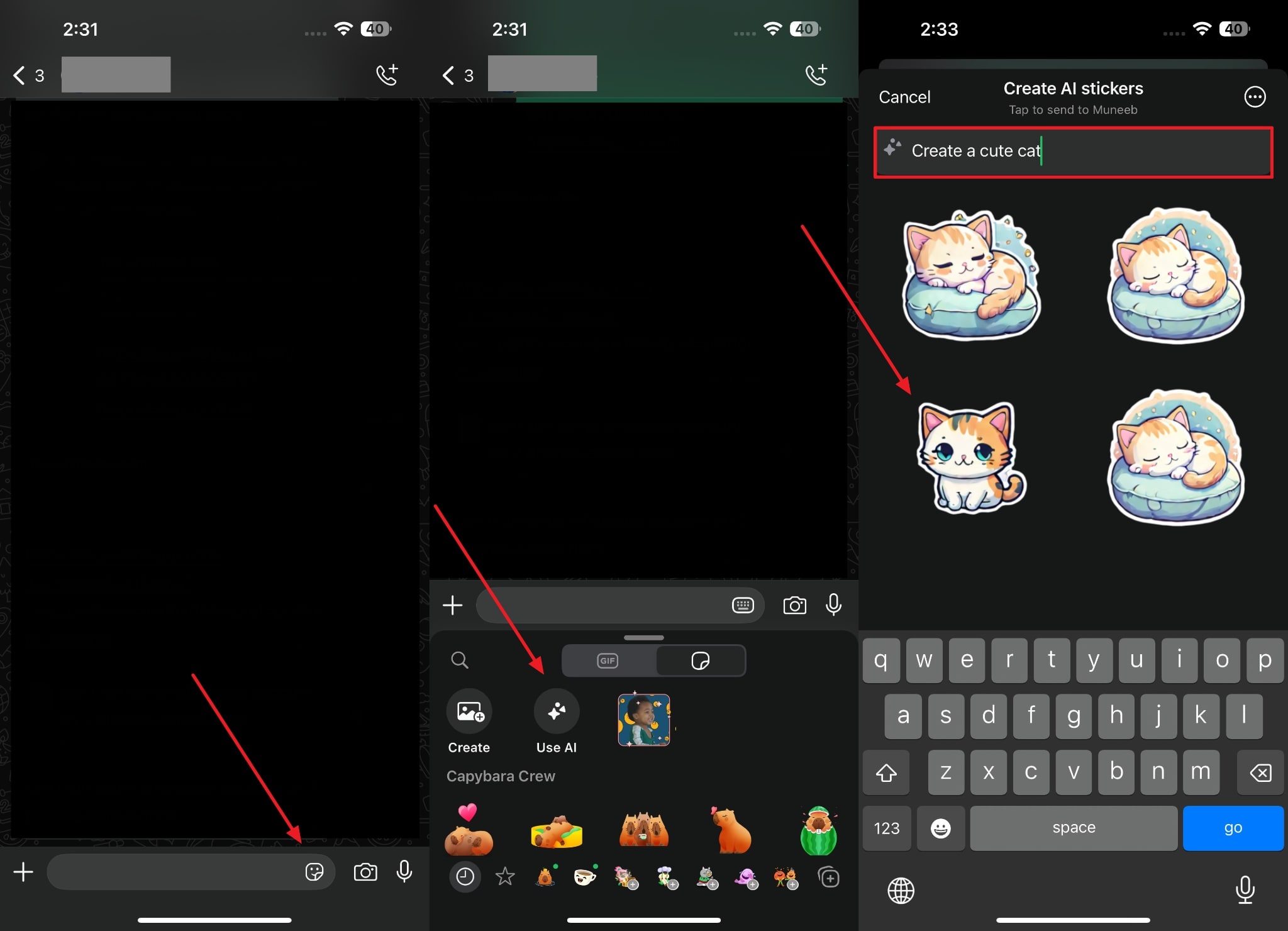 Use AI para generar calcomanías de WhatsApp