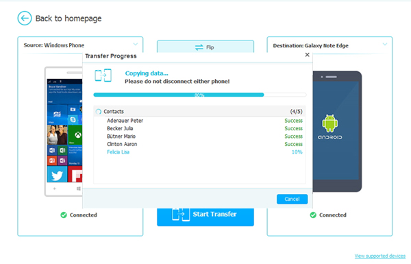 Comience a transferir música de Android a Windows Phone